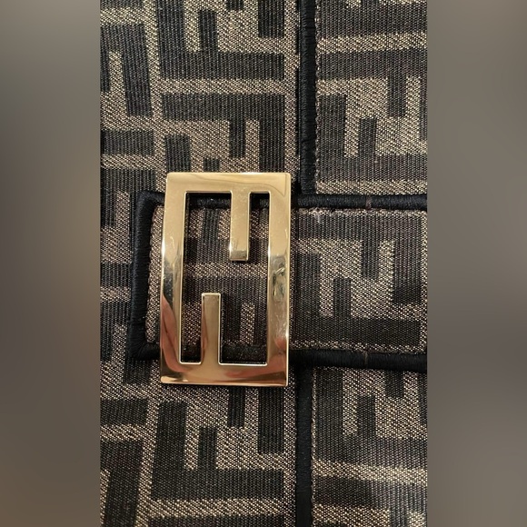 Fendi Baguette purse Brown FF jacquard fabric bag authentic - Picture 6 of 16